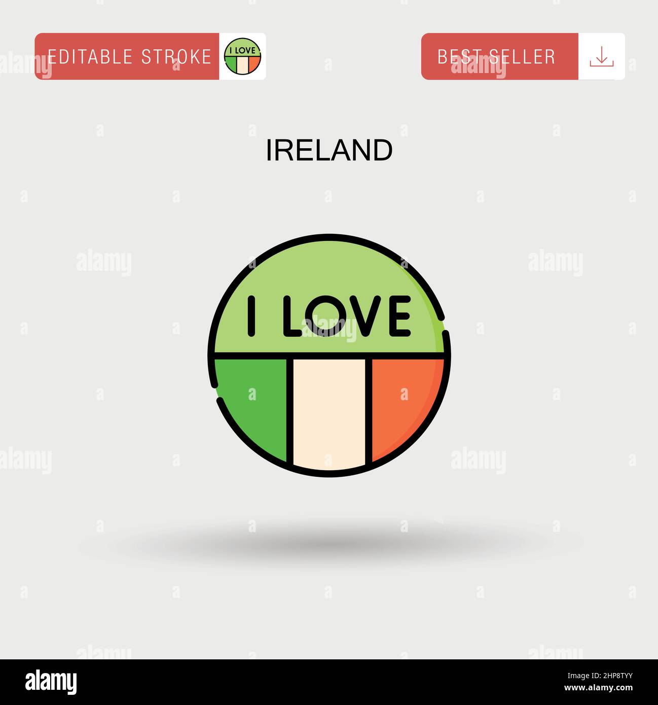 Irlande icône de vecteur simple. Illustration de Vecteur
