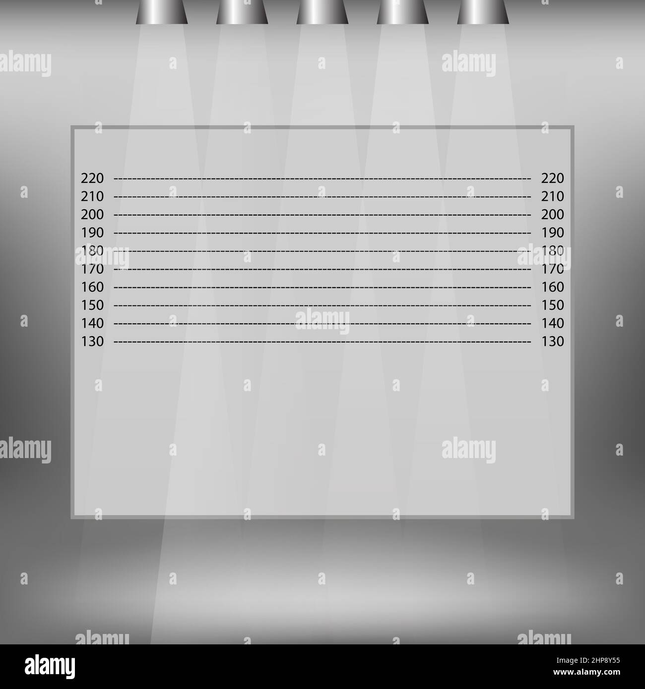 Police ou police Mugshot Board sur fond gris flou Illustration de Vecteur