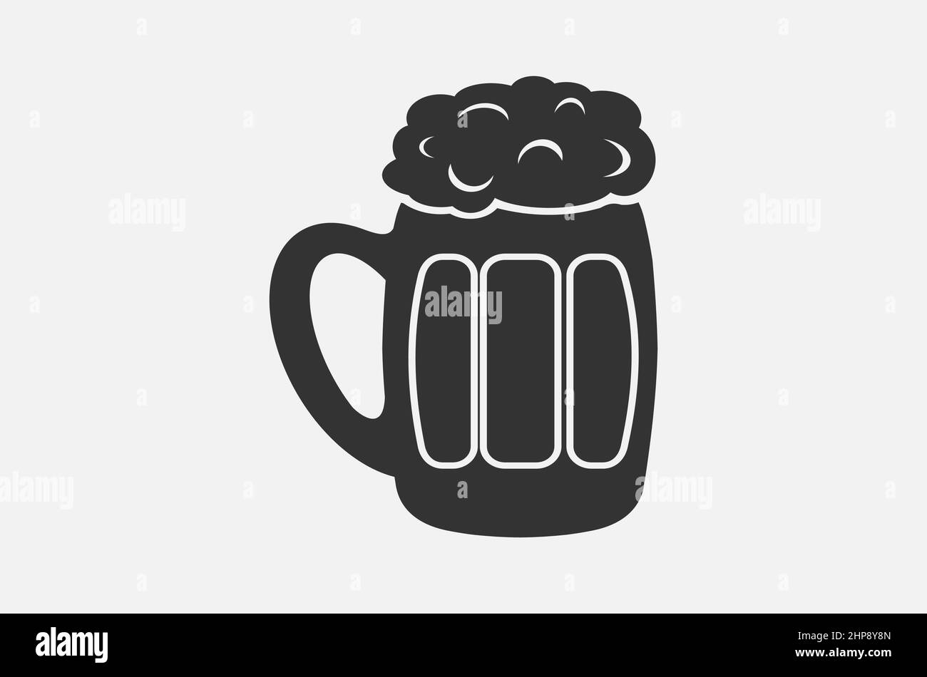 Illustration vectorielle rétro de la tasse à bière Illustration de Vecteur