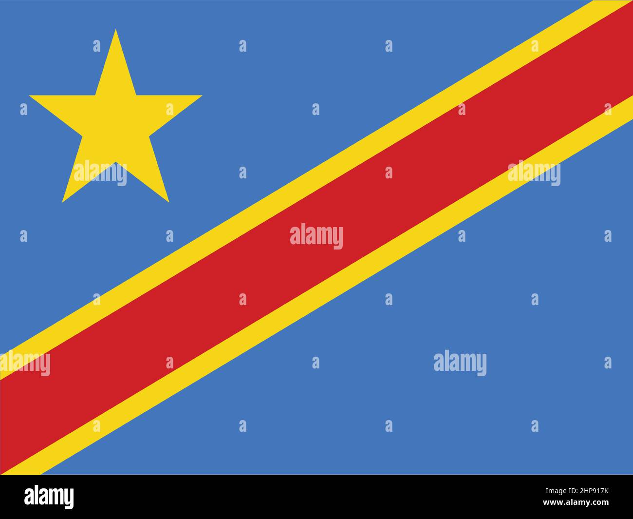 Drapeau de la République démocratique du Congo Illustration de Vecteur