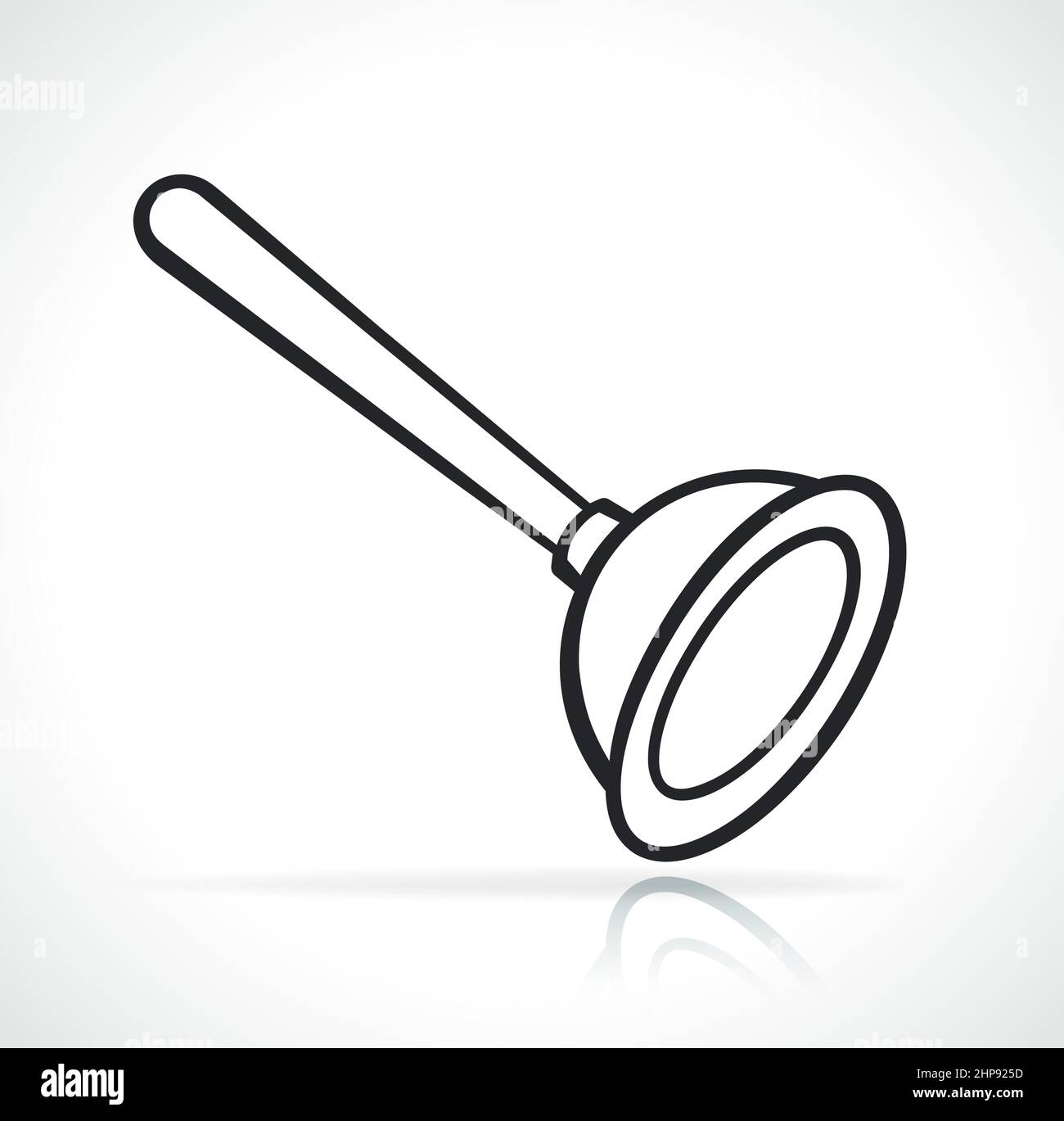 illustration du piston sanitaire ou de la toilette Illustration de Vecteur