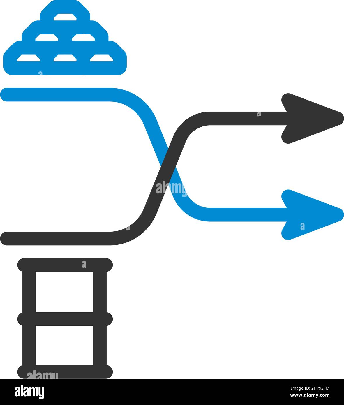 Icône du tableau de comparaison or et huile Illustration de Vecteur