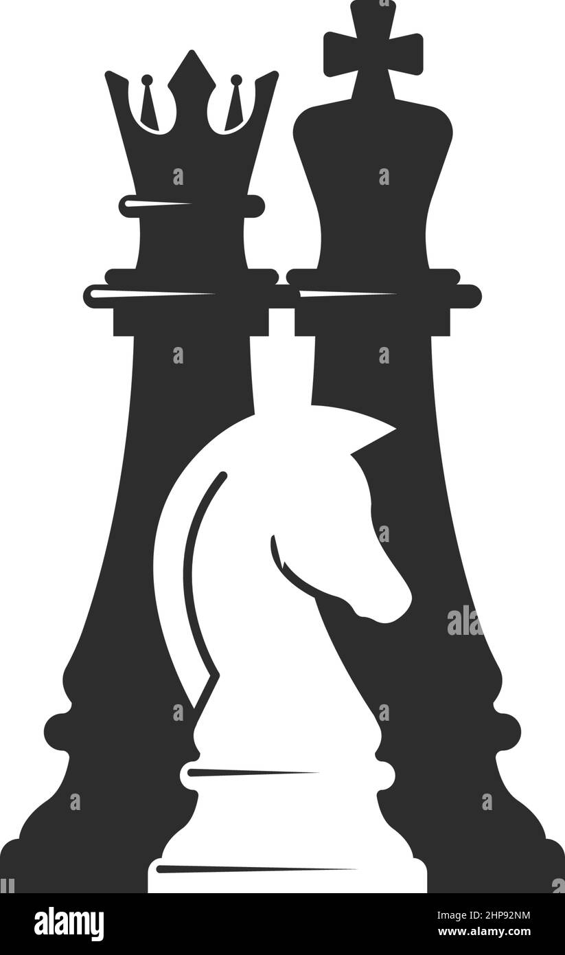 dessin d'illustration vectorielle d'icône de jeu d'échecs Illustration de Vecteur