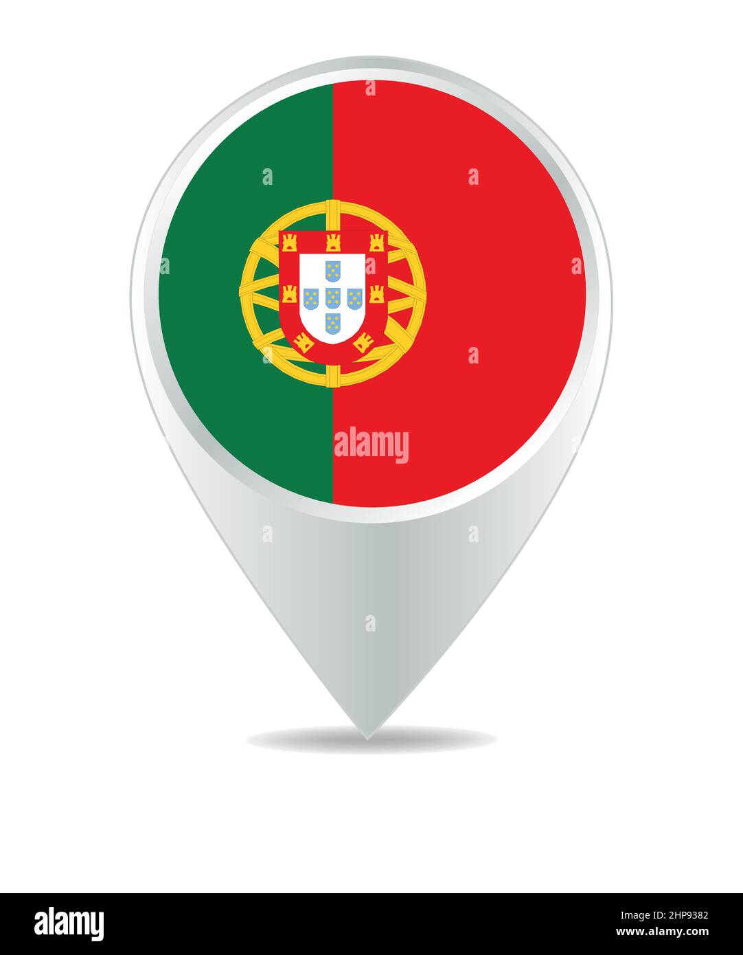 Icône d'emplacement pour le Portugal Illustration de Vecteur