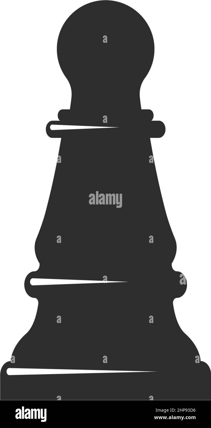 dessin d'illustration vectorielle d'icône de pion d'échecs Illustration de Vecteur