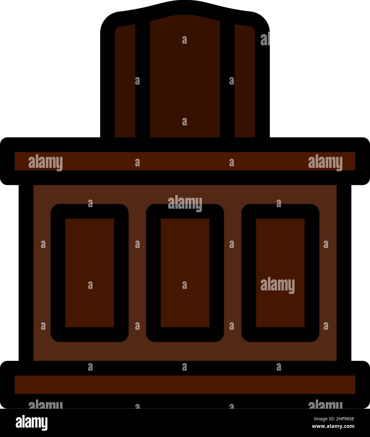 Icône Table de juge Illustration de Vecteur