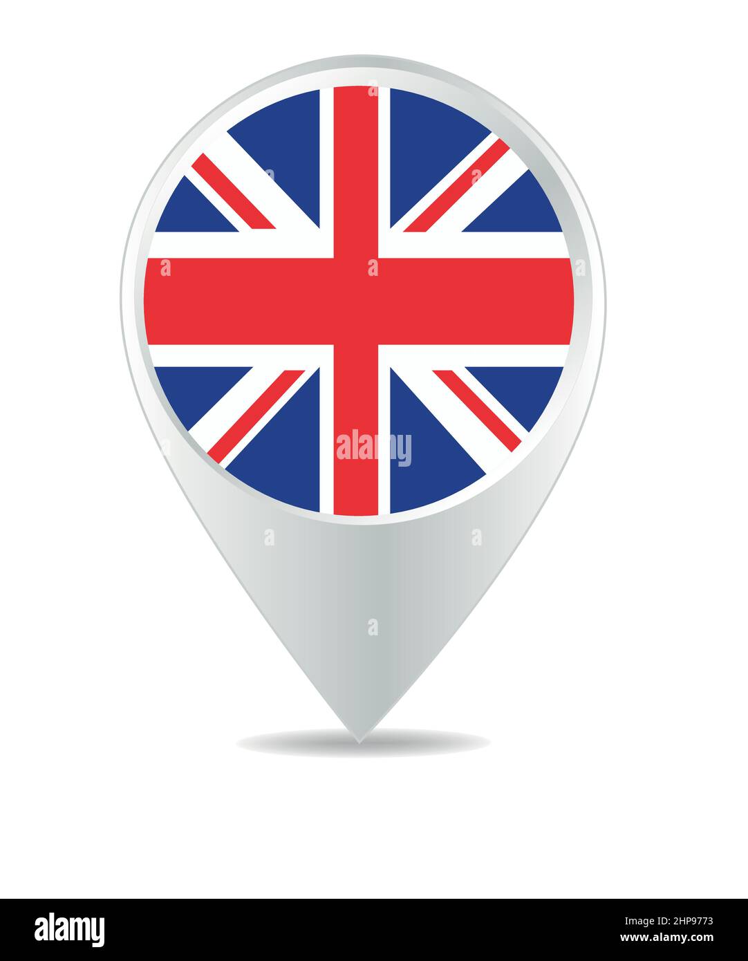 Icône d'emplacement pour le Royaume-Uni Illustration de Vecteur