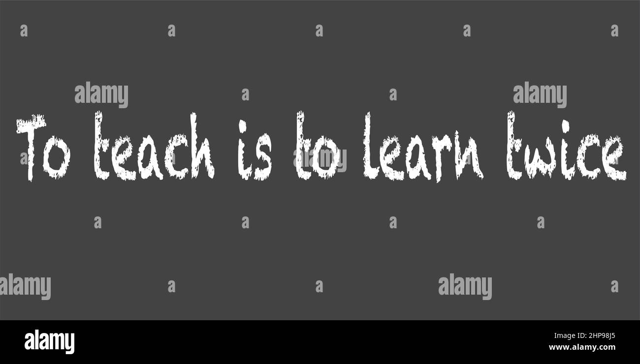 Enseigner, c'est apprendre deux fois Illustration de Vecteur