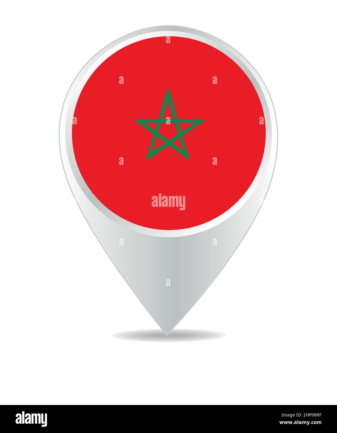 Icône d'emplacement pour le Maroc Illustration de Vecteur