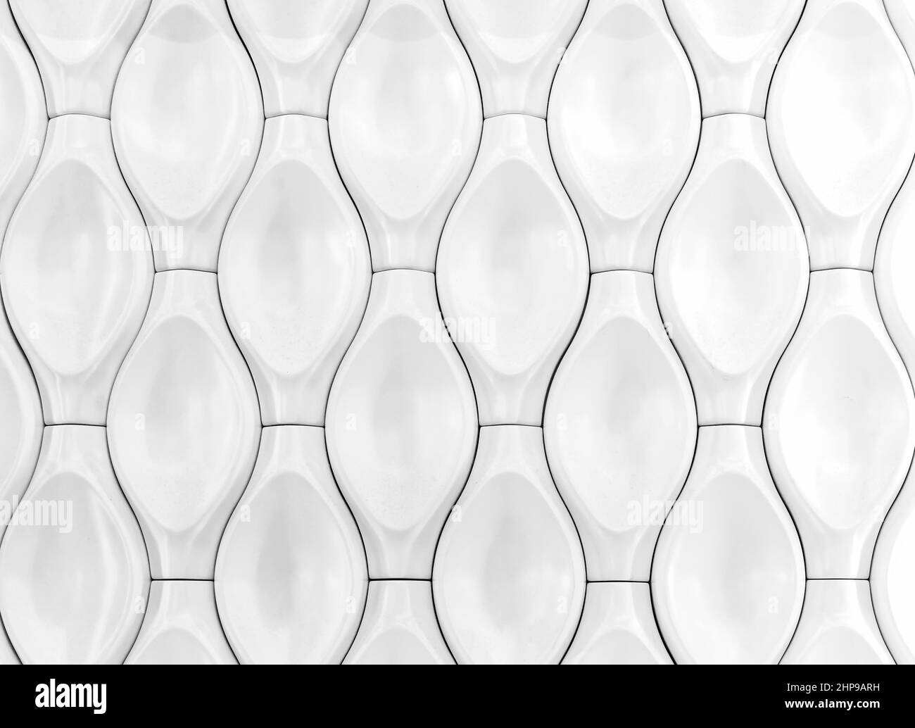 Panneau mural blanc avec effet 3D. Texture volumétrique en bois. Banque D'Images