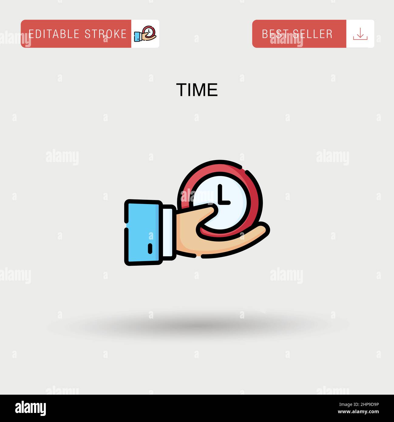 Icône vecteur simple temps. Illustration de Vecteur