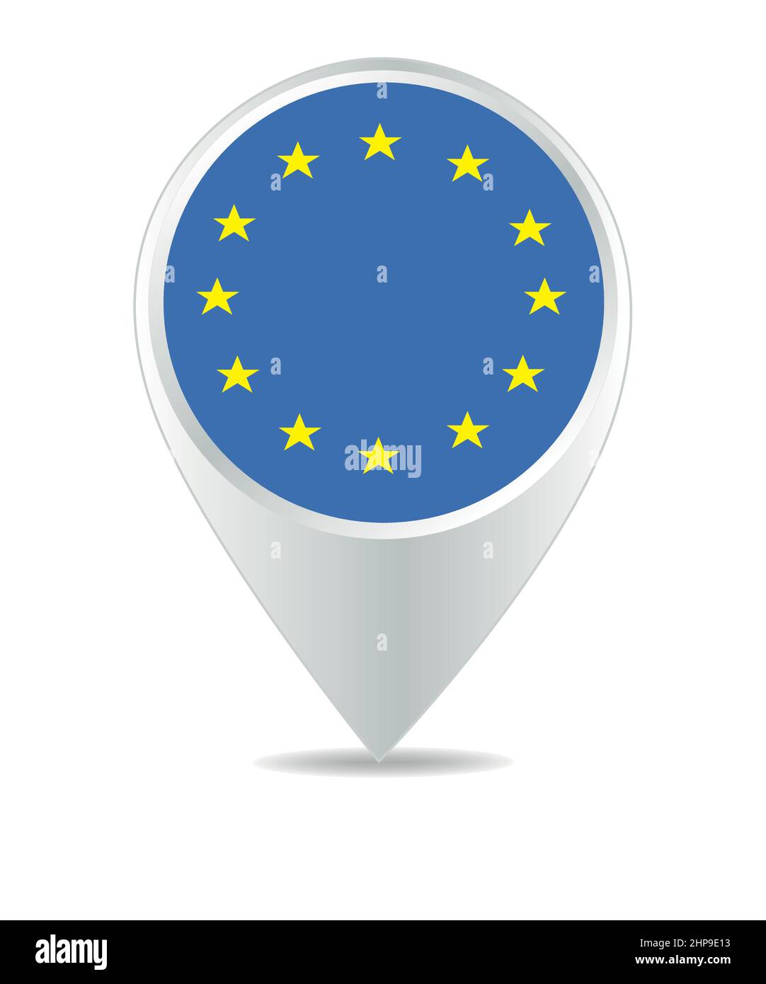 Icône d'emplacement pour l'UE Illustration de Vecteur