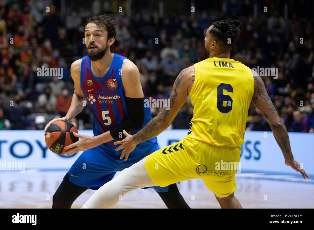 Grenade, Espagne. 19th févr. 2022. 19th février 2022 ; Palais municipal de Deportes ; Grenade ; Andalousie ; Espagne ; Liga Endesa ACB ; Semi-finales; Copa del Rey; FC Barcelona Barça vs UCAM Murcia; Sertaç Sanli (Barça) 900/Cordo Press Credit: CORDO PRESS/Alay Live News Banque D'Images