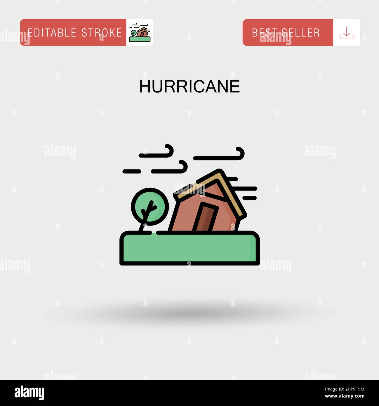 Icône vecteur simple Hurricane. Illustration de Vecteur