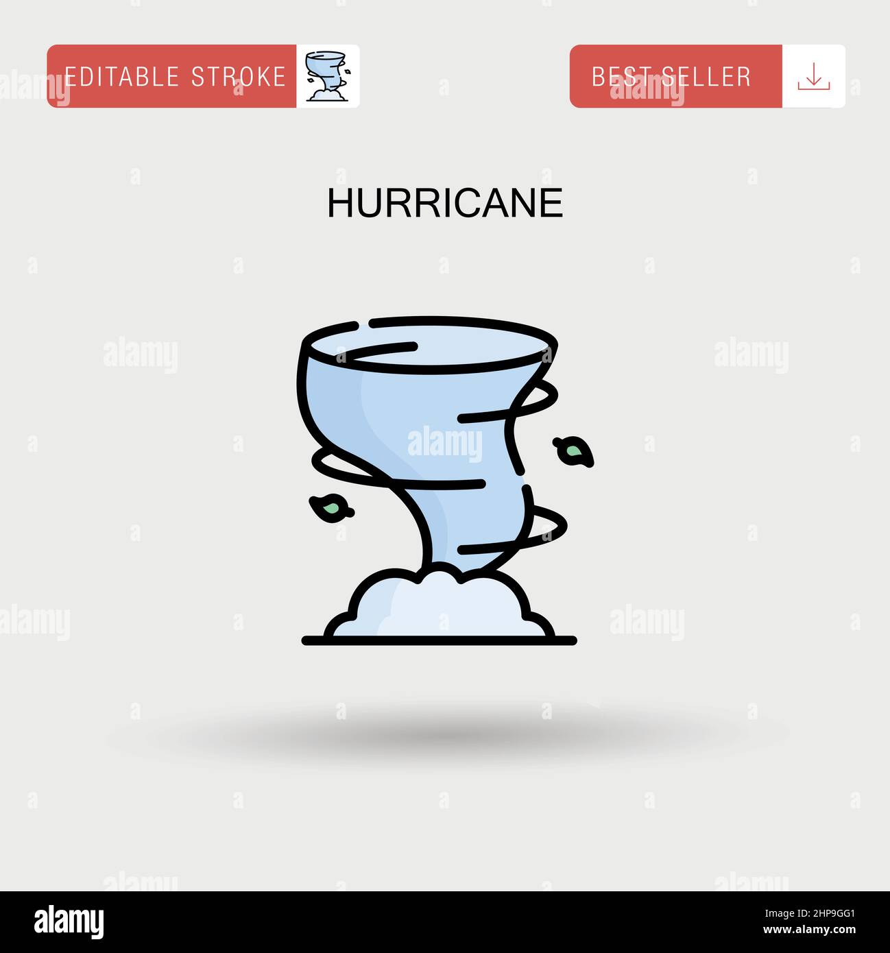 Icône vecteur simple Hurricane. Illustration de Vecteur