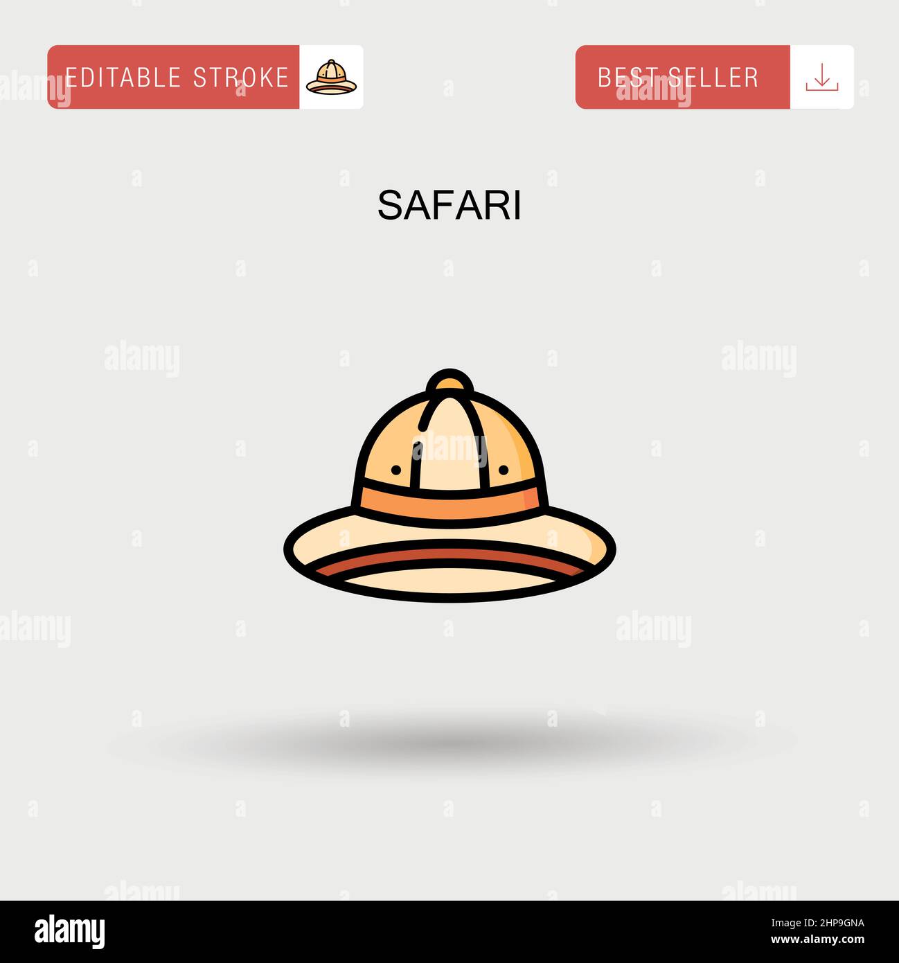 Icône de vecteur simple Safari. Illustration de Vecteur