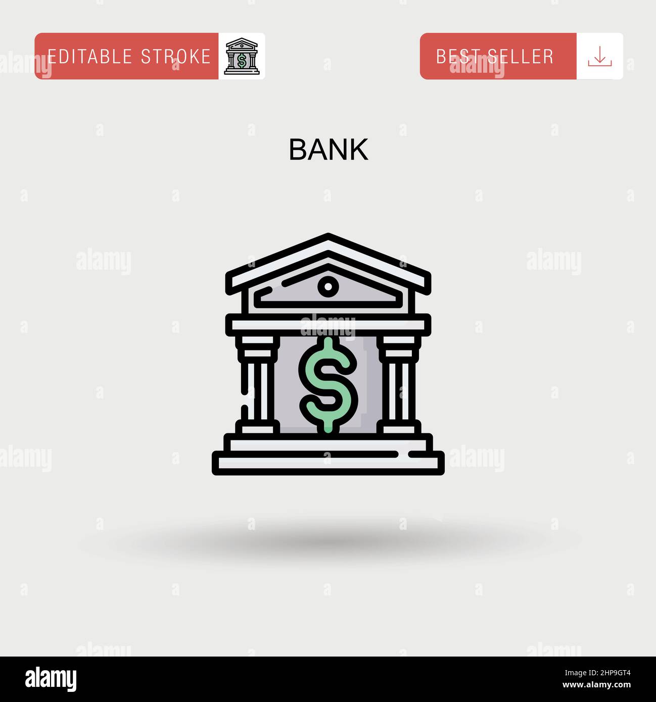 Icône Bank simple Vector. Illustration de Vecteur
