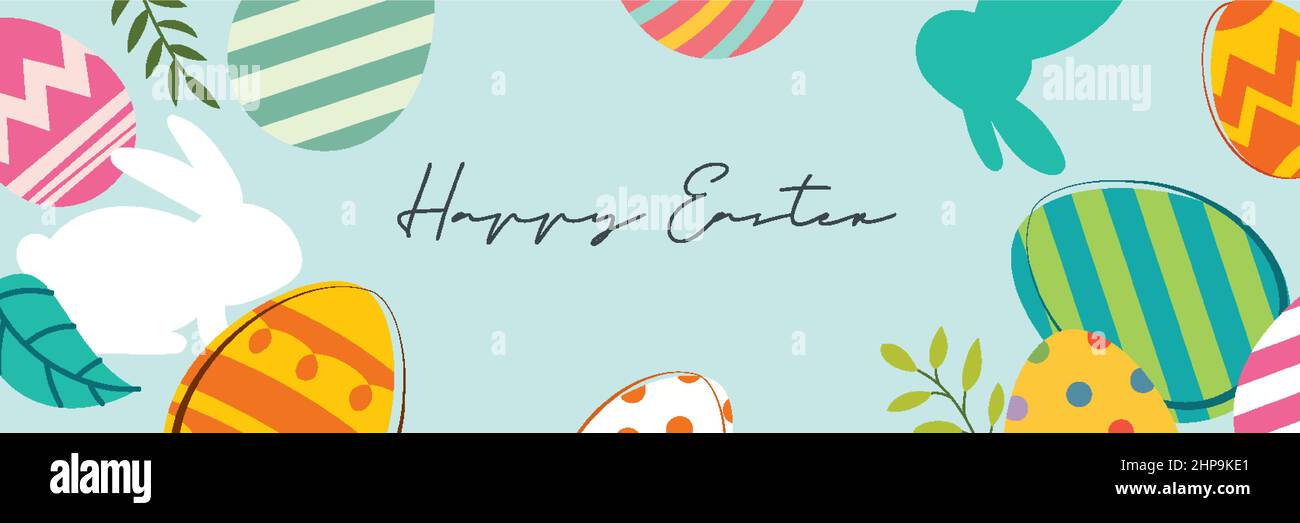 Modèle d'arrière-plan de carte de vœux Happy easter Egg. Peut être utilisé pour la couverture, l'invitation, la publicité, le papier peint, les prospectus, les affiches, brochure. Illustration de Vecteur