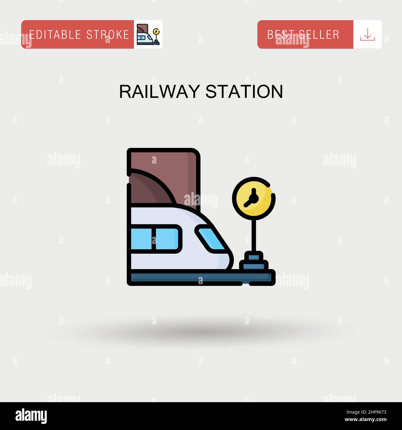 Icône de vecteur simple de la gare. Illustration de Vecteur