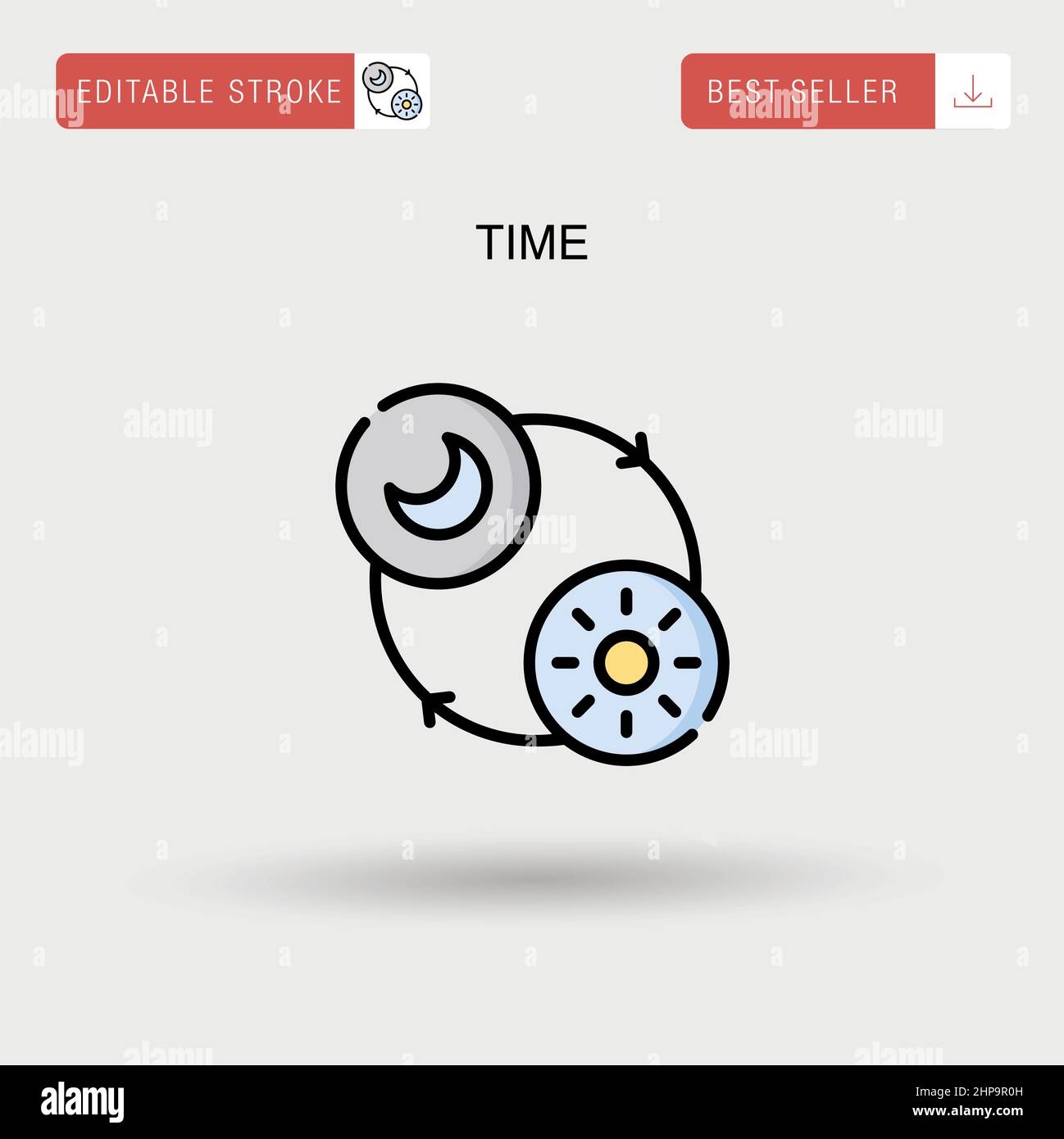 Icône vecteur simple temps. Illustration de Vecteur