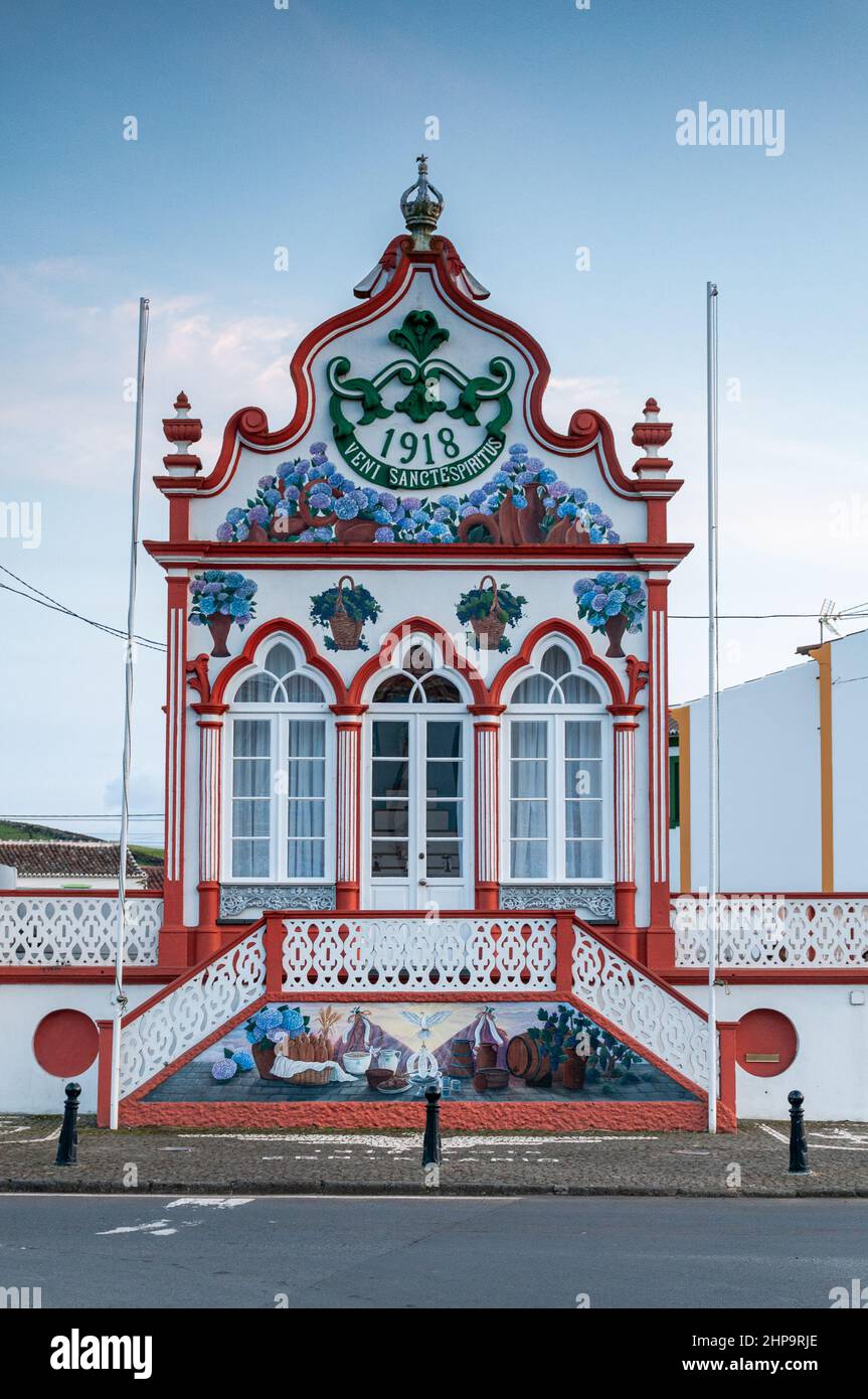 Chapelle du Saint-Esprit azorien sur l'île de Terceira Banque D'Images