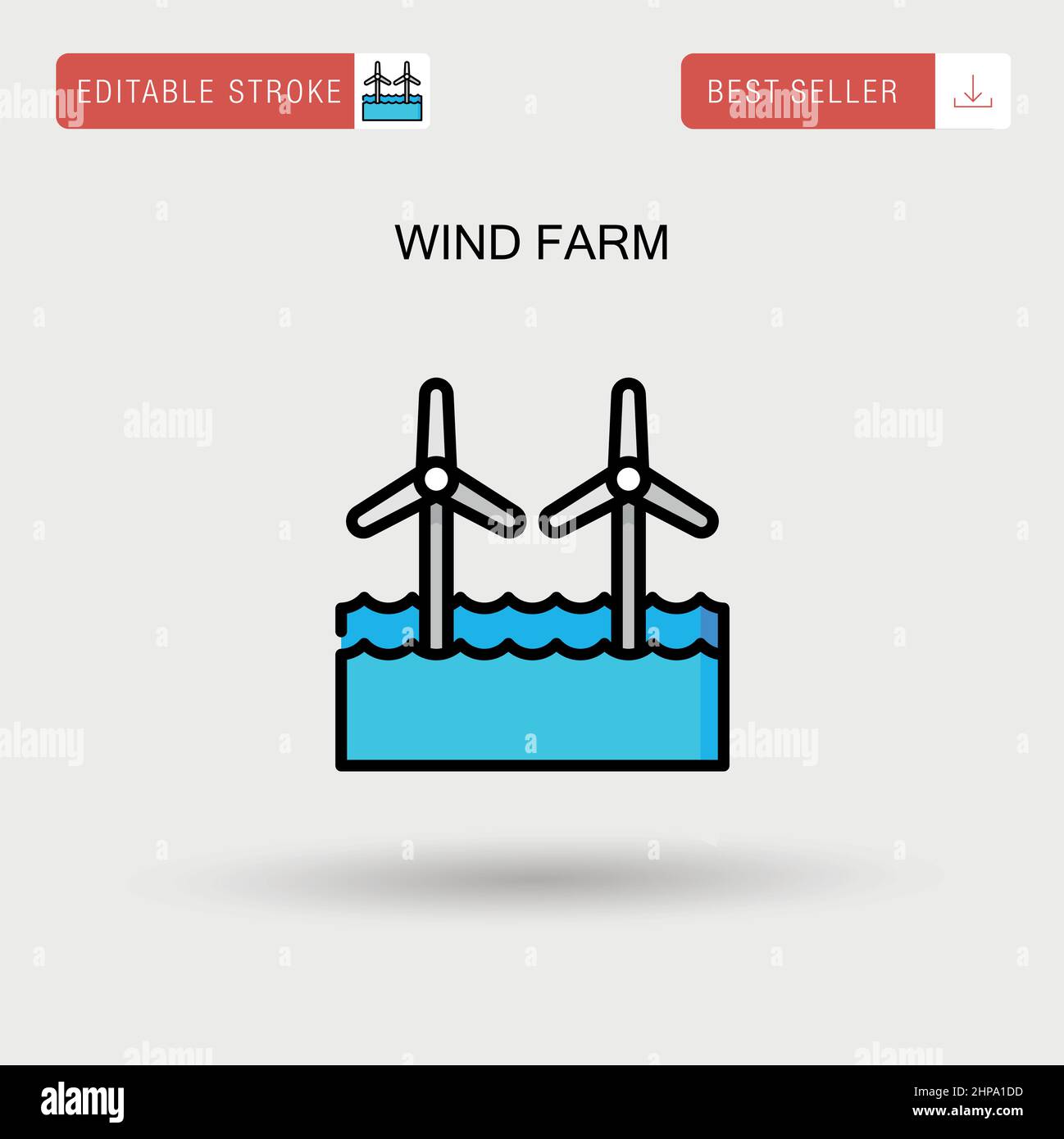 Icône de vecteur simple de ferme éolienne. Illustration de Vecteur Icône de vecteur simple de ferme éolienne. Illustration de Vecteur