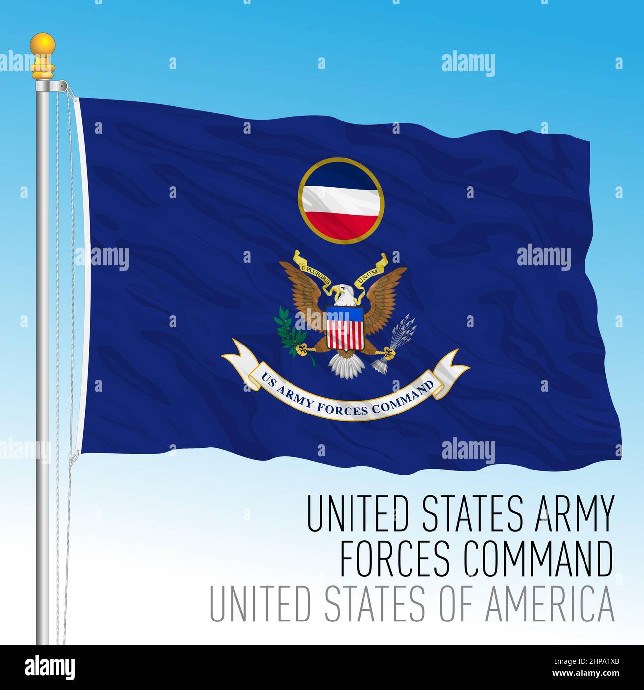 Drapeau du Commandement des Forces armées des États-Unis, États-Unis, illustration vectorielle Illustration de Vecteur