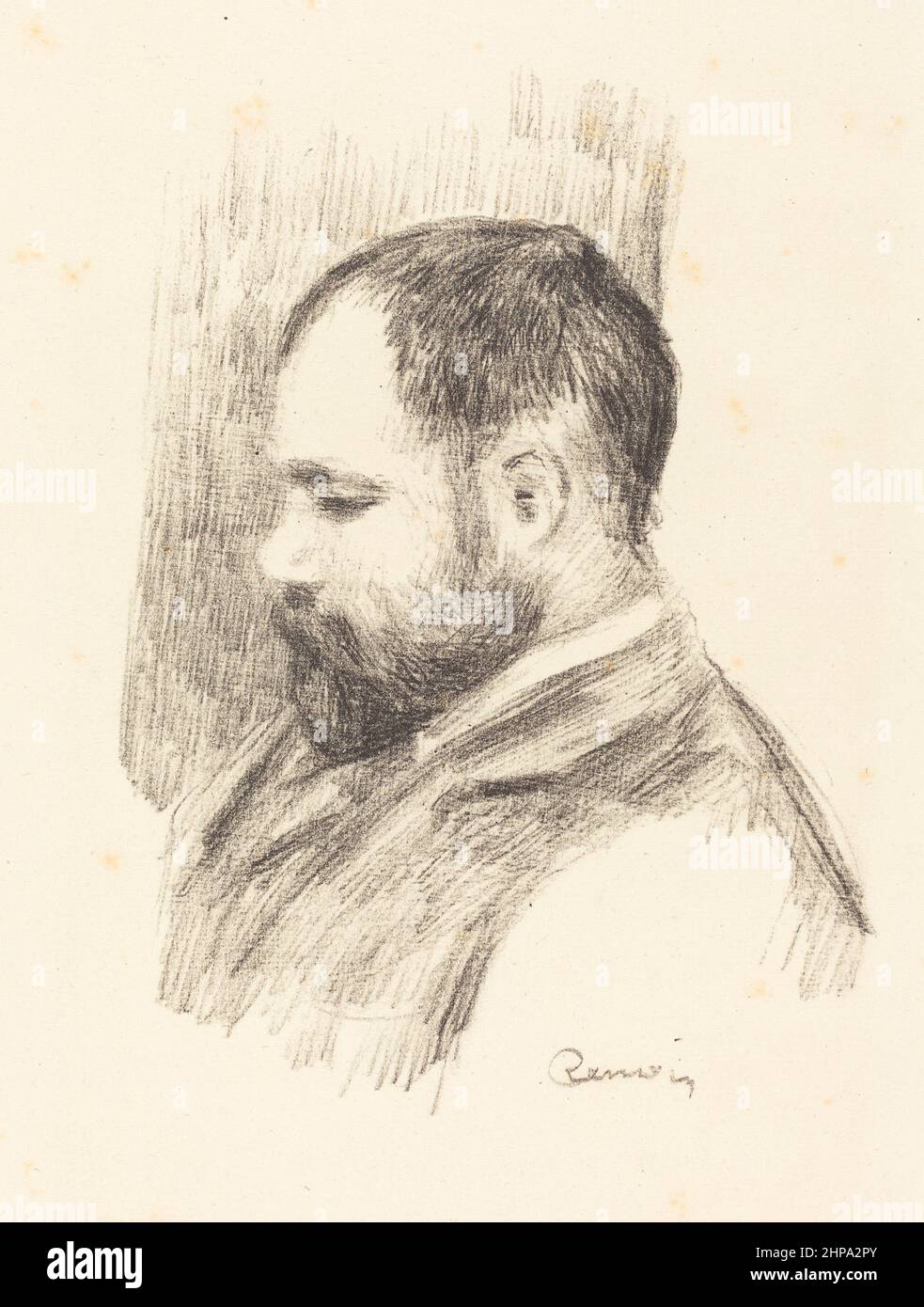Titre: Ambroise Volard Créateur: Pierre Auguste Renoir Date: 1904 Dimensions: - Moyen: Lithographie lieu: Galerie nationale d'art Banque D'Images