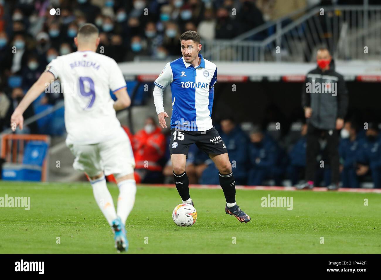 Madrid, Espagne. 19th févr. 2022. Toni Moya (Alaves) football : Espagnol 'la Liga Santander' match entre le Real Madrid CF 3-0 Deportivo Alaves à l'Estadio Santiago Bernabeu à Madrid, Espagne . Crédit: Mutsu Kawamori/AFLO/Alay Live News Banque D'Images