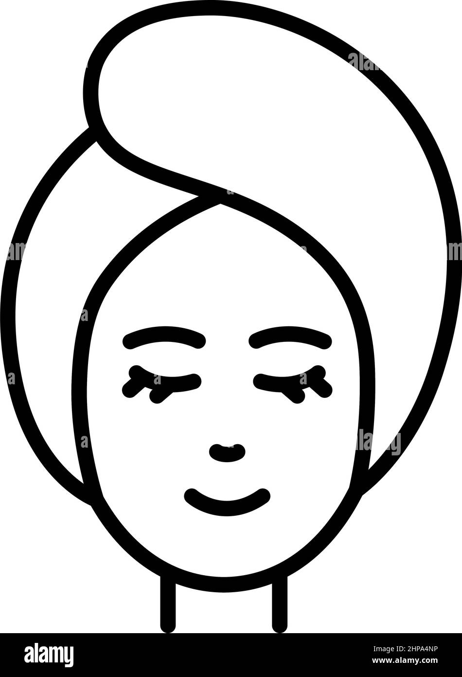 Icône Woman spa Line, illustration vectorielle Illustration de Vecteur