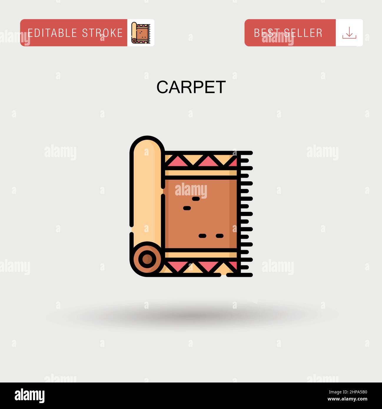 Icône de vecteur simple de tapis. Illustration de Vecteur