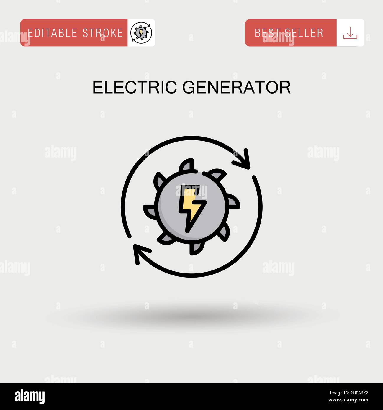 Générateur électrique simple vecteur icône. Illustration de Vecteur