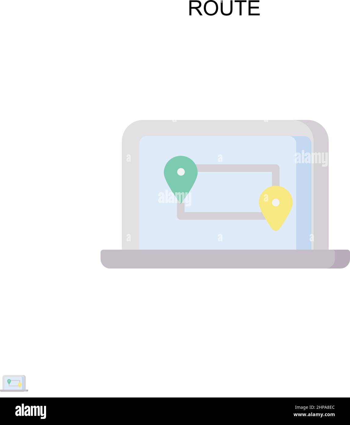 Icône de vecteur simple de routage.Modèle de conception de symbole d'illustration pour élément d'interface utilisateur Web mobile. Illustration de Vecteur