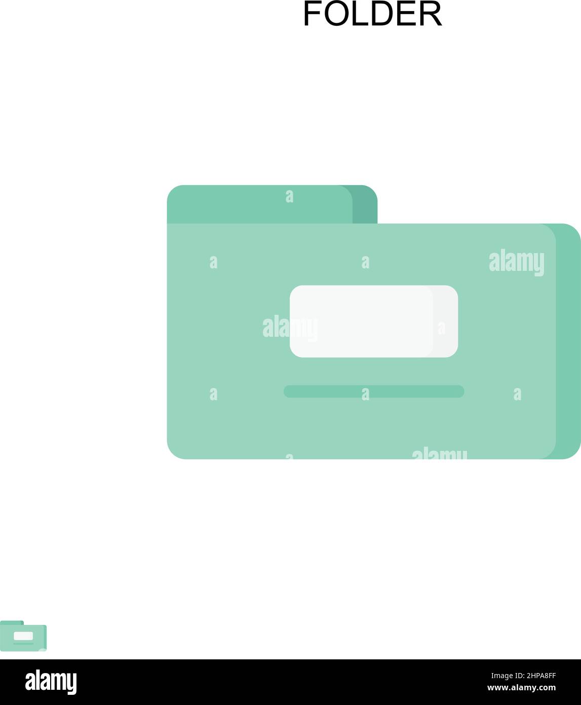 Icône de vecteur simple de dossier.Modèle de conception de symbole d'illustration pour élément d'interface utilisateur Web mobile. Illustration de Vecteur