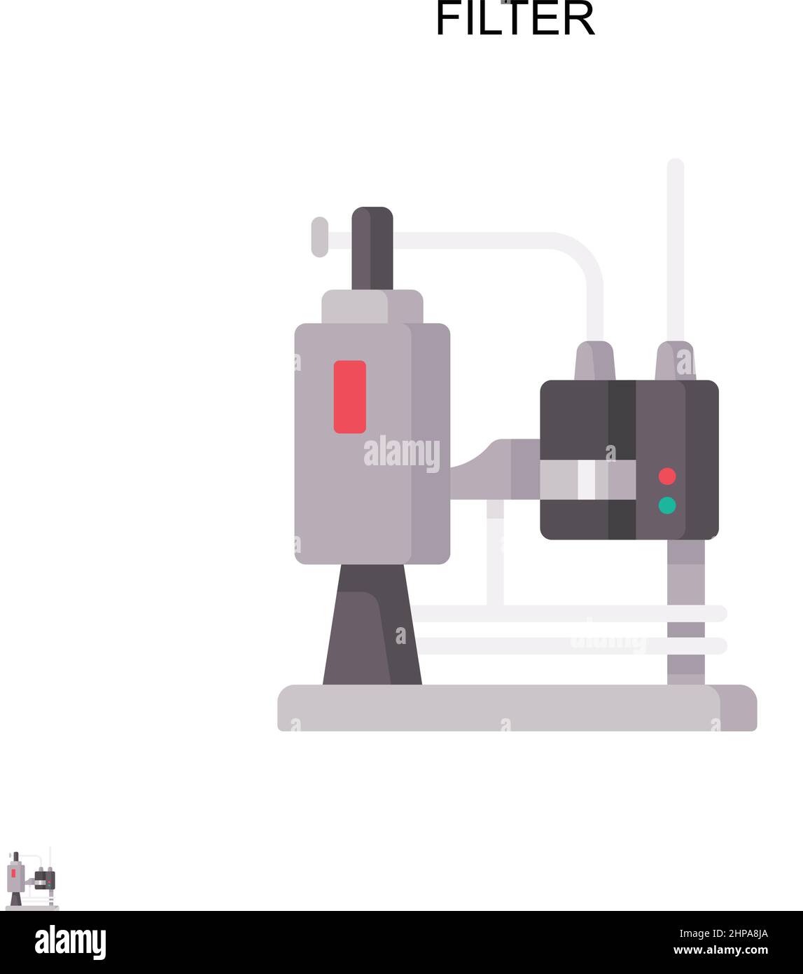 Icône de vecteur simple de filtre.Modèle de conception de symbole d'illustration pour élément d'interface utilisateur Web mobile. Illustration de Vecteur