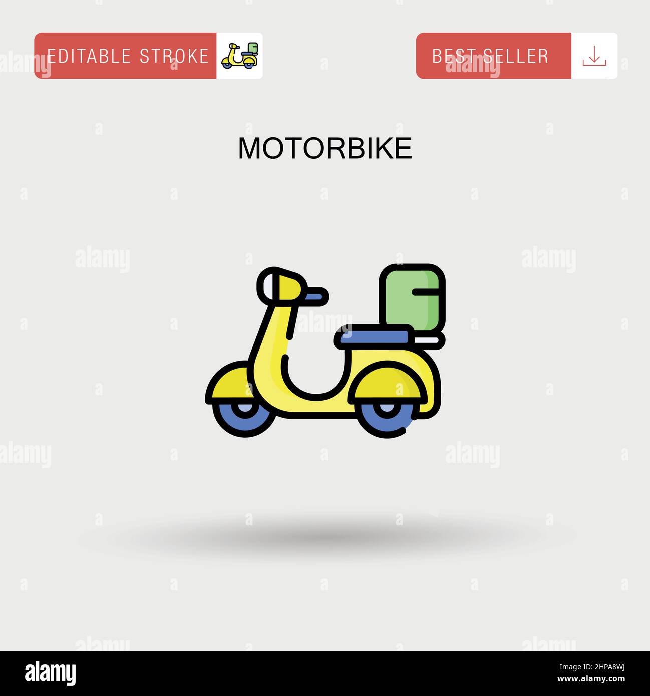 Icône vecteur simple moto. Illustration de Vecteur