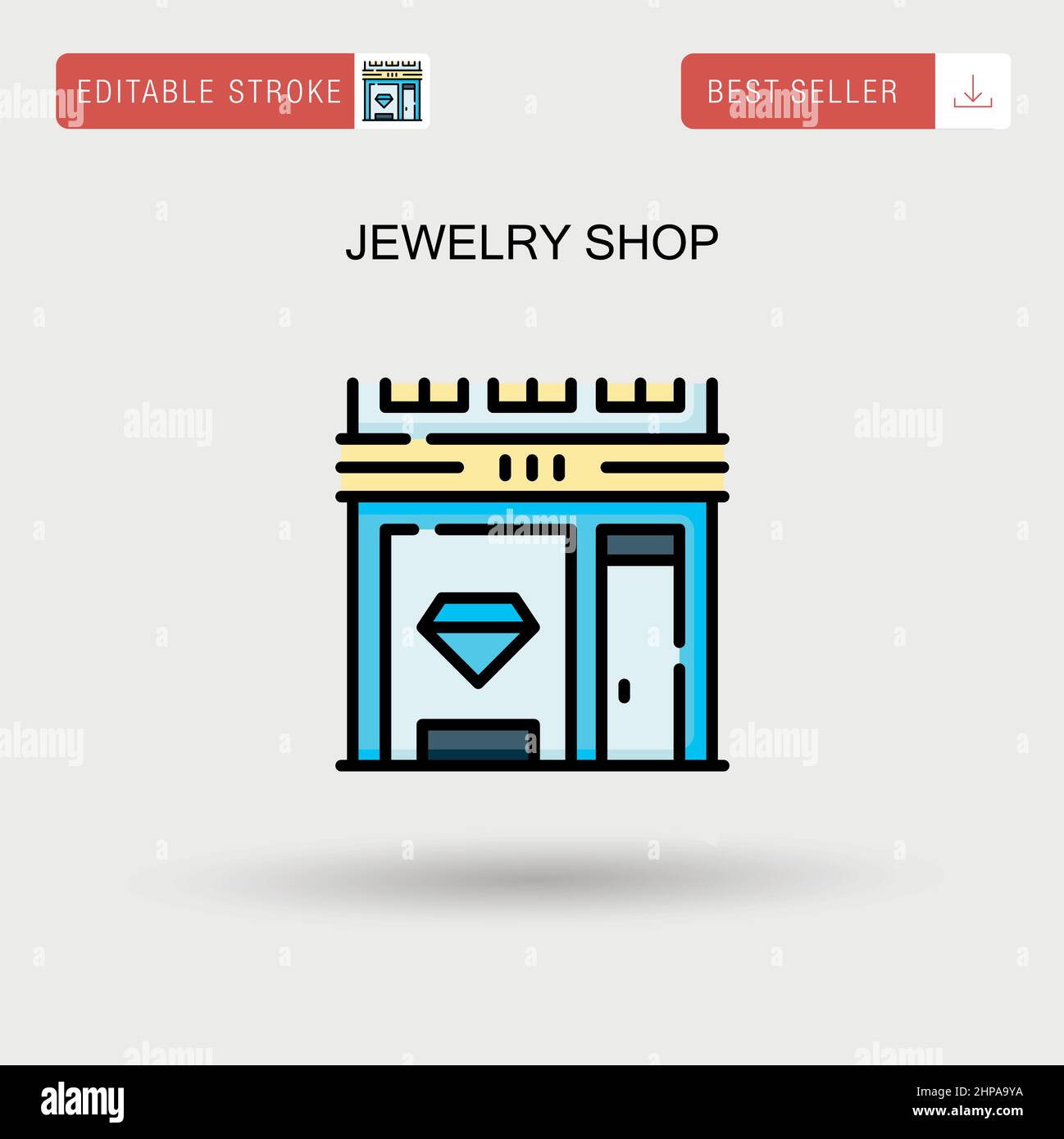 Boutique de bijoux simple vecteur icône. Illustration de Vecteur