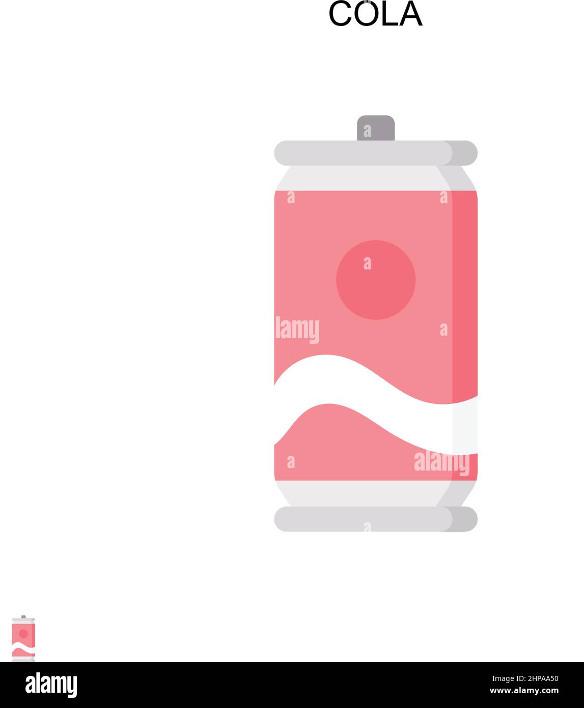 Icône simple vecteur Cola. Modèle de conception de symbole d'illustration pour élément d'interface utilisateur Web mobile. Illustration de Vecteur