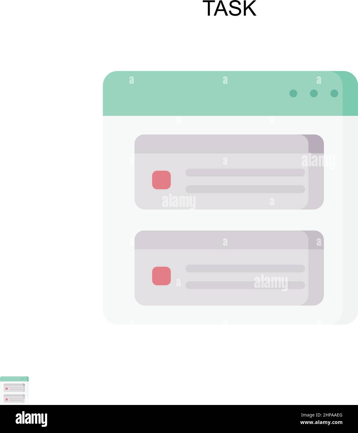 Icône de vecteur simple de tâche.Modèle de conception de symbole d'illustration pour élément d'interface utilisateur Web mobile. Illustration de Vecteur