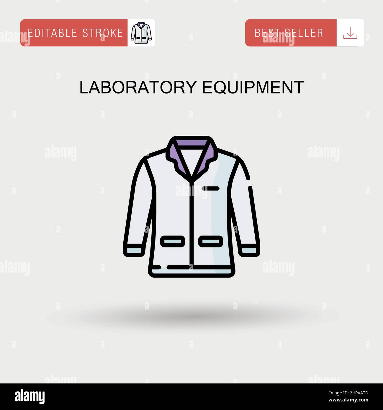 Icône vecteur simple équipement de laboratoire. Illustration de Vecteur