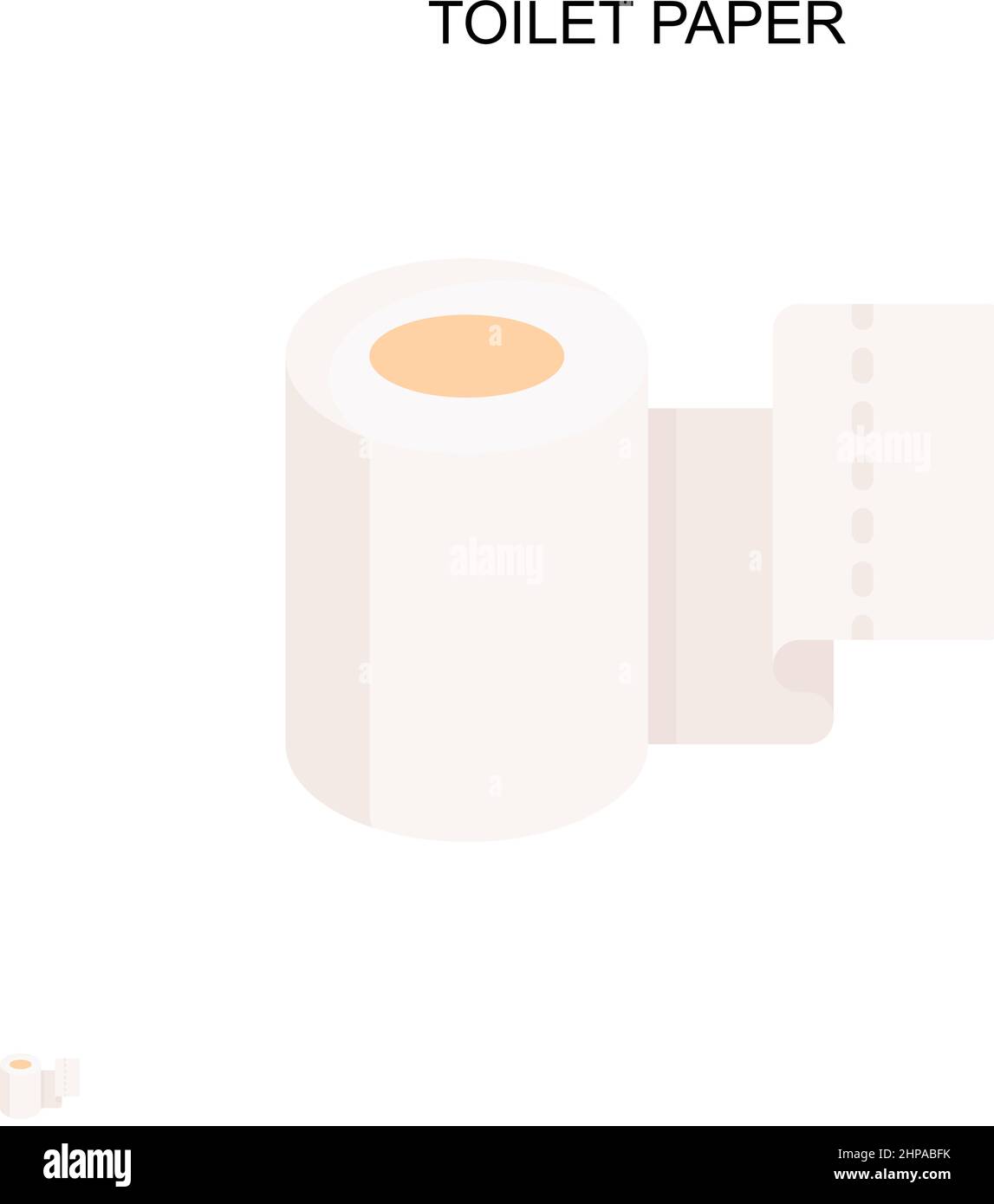Papier toilette icône de vecteur simple. Modèle de conception de symbole d'illustration pour élément d'interface utilisateur Web mobile. Illustration de Vecteur
