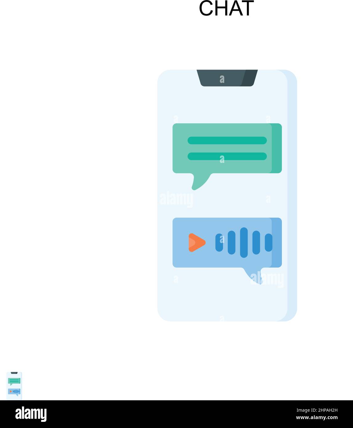 Icône de scénario simple de discussion.Modèle de conception de symbole d'illustration pour élément d'interface utilisateur Web mobile. Illustration de Vecteur