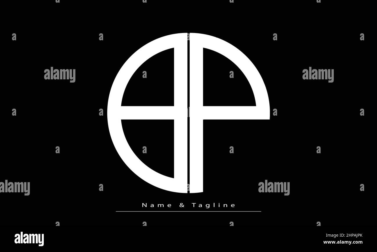 Lettres de l'alphabet initiales Monogram logo BP, PB Illustration de Vecteur