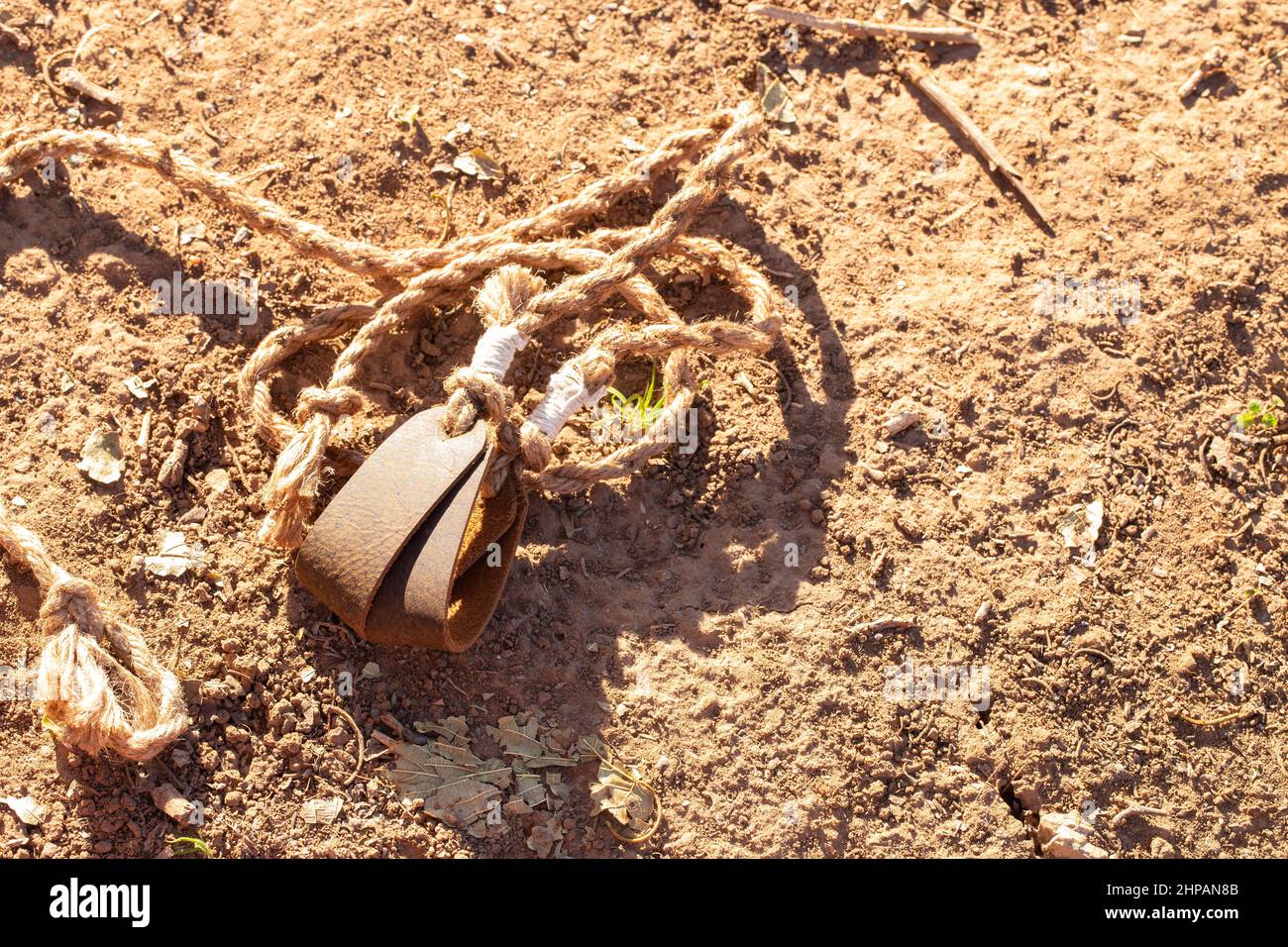 Style ancien classique Sling dans la terre Banque D'Images