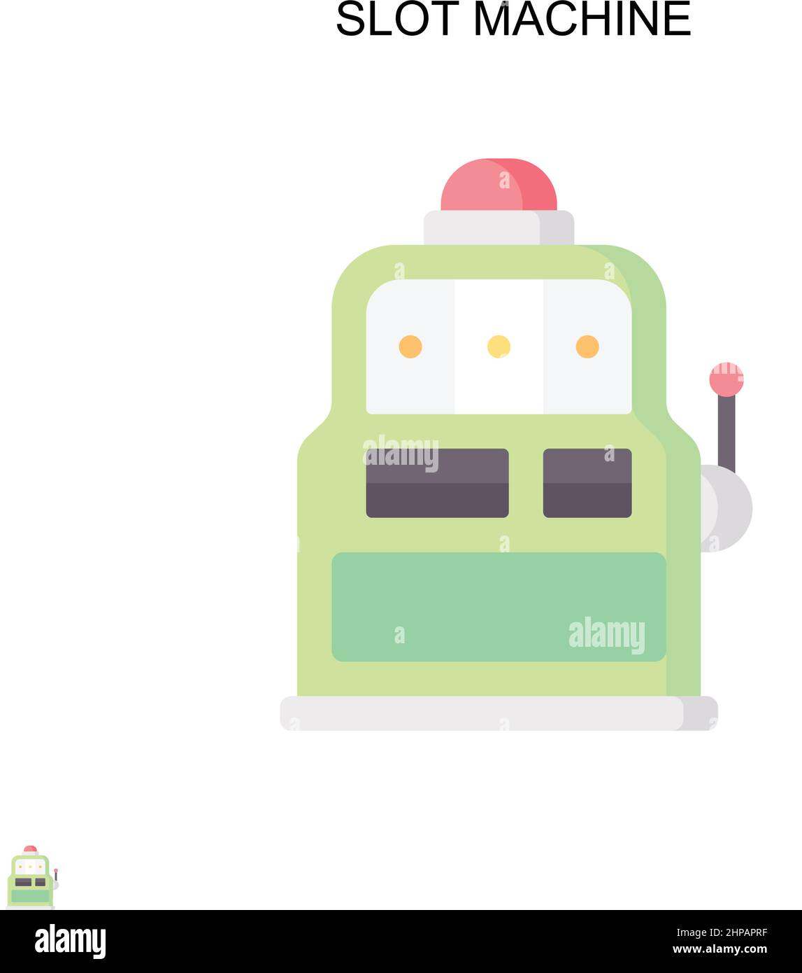 Machine à sous icône de vecteur simple.Modèle de conception de symbole d'illustration pour élément d'interface utilisateur Web mobile. Illustration de Vecteur