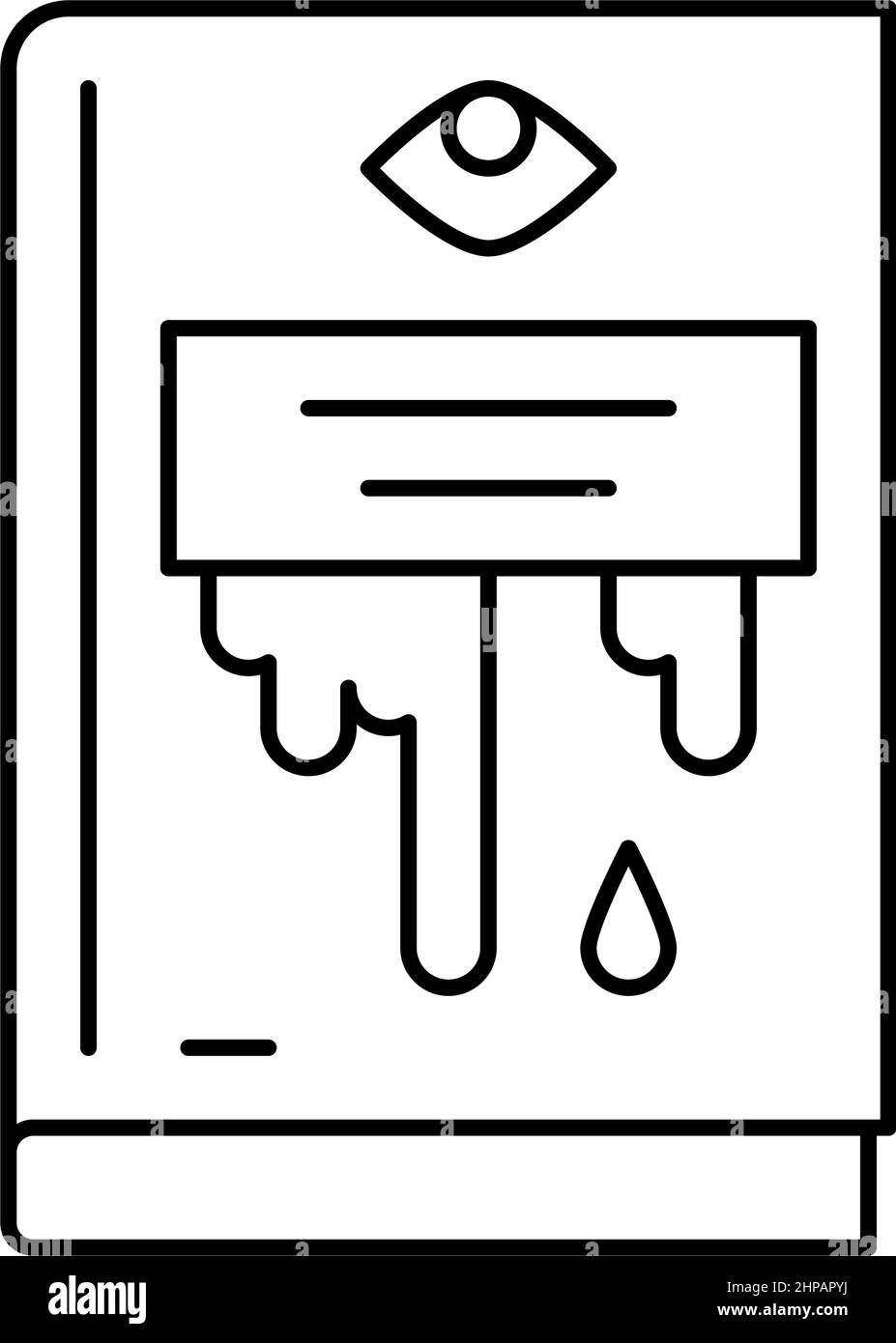 illustration vectorielle de l'icône de la ligne de genre horreur Illustration de Vecteur