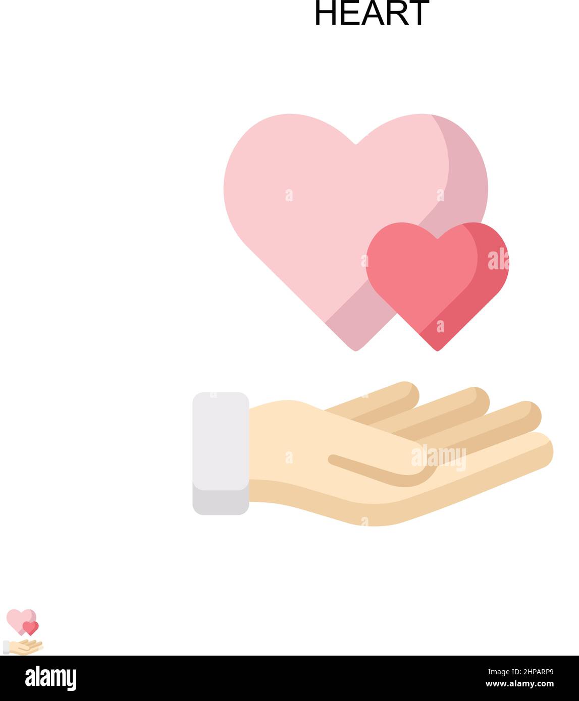 Icône vecteur simple coeur.Modèle de conception de symbole d'illustration pour élément d'interface utilisateur Web mobile. Illustration de Vecteur