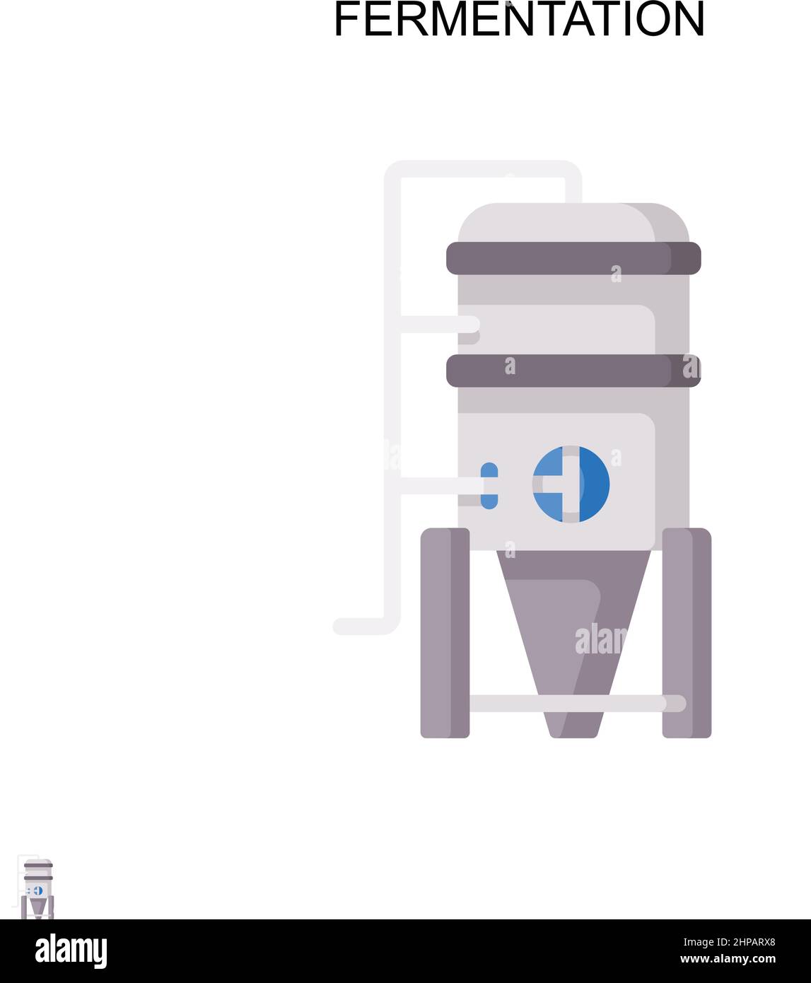 Fermentation simple vecteur icône.Modèle de conception de symbole d'illustration pour élément d'interface utilisateur Web mobile. Illustration de Vecteur