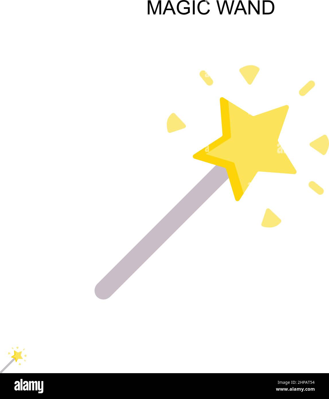 Magic Wand simple vector.Modèle de conception de symbole d'illustration pour élément d'interface utilisateur Web mobile. Illustration de Vecteur