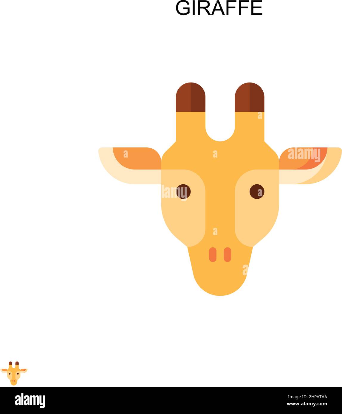 Icône de vecteur simple Giraffe.Modèle de conception de symbole d'illustration pour élément d'interface utilisateur Web mobile. Illustration de Vecteur